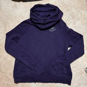 Fleece cowl neck hoodie